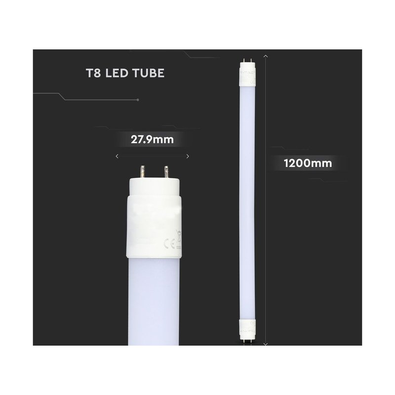 Tubo Led T8 G13 120cm 160lm/W 12W 1920lm Freddo 6400K Super Luminoso Massimo Risparmio Energetico SKU-216479