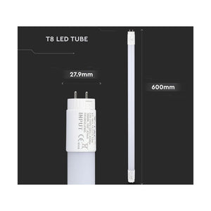 Tubo Led T8 G13 60cm 10W Caldo 3000K Chip Samsung Garanzia 5 Anni Alimentazione da Un Lato Testa Rotante SKU-650