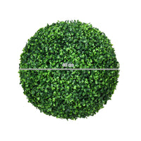 Set di 2 Piante Arteficiali Finte Sfera di Bosso Ø40 cm per Interno ed Esterno Verde