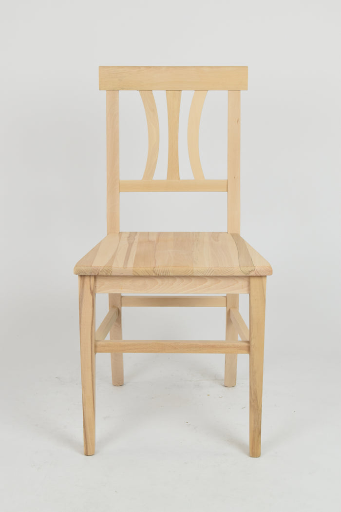 Set 2 sedie Artemisia Tommychairs, struttura in legno di faggio levigato, non trattato, 100% naturale e seduta in legno