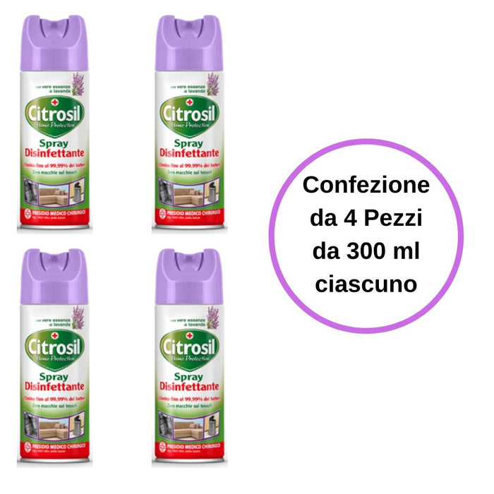 Citrosil spray disinfettante alla lavanda home protection confezione da 4 pezzi da 300 ml