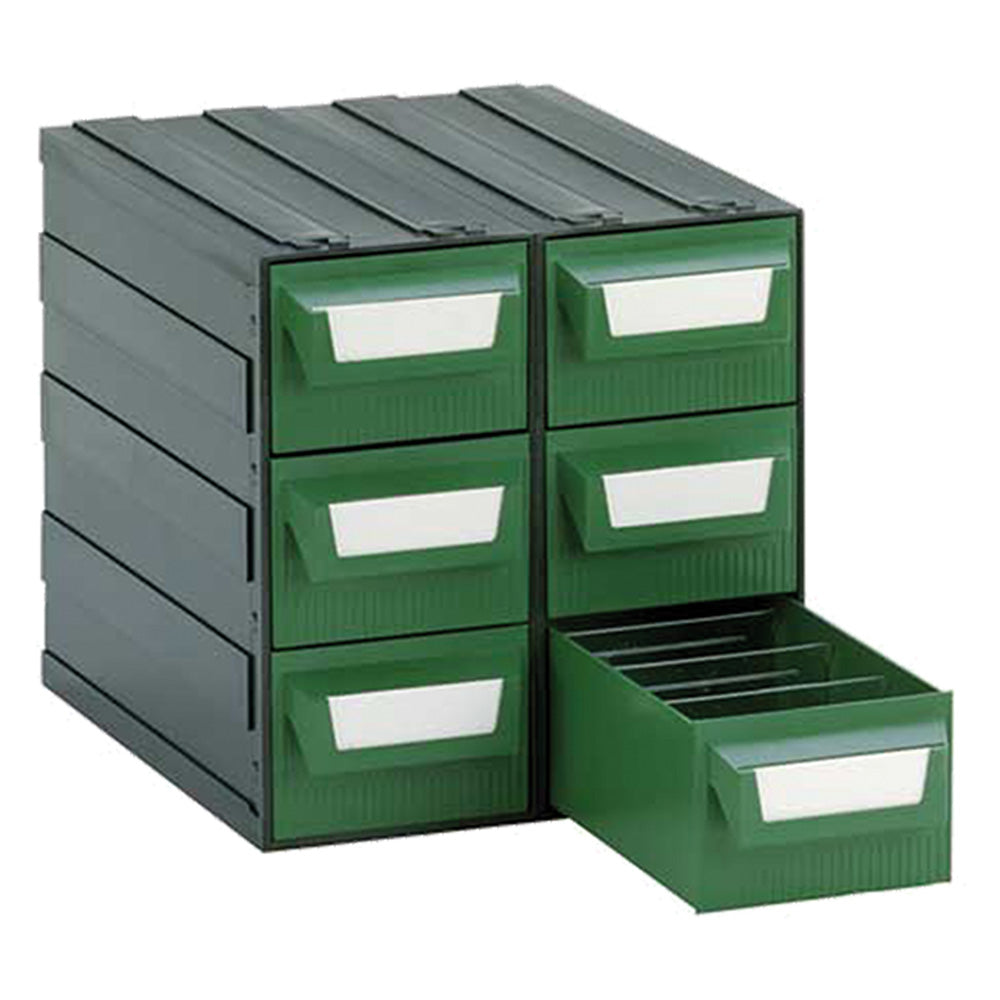 CASSETTIERA MODELLO 'L' cm 22 x 26 x 23 - colore verde MOBILPLASTIC