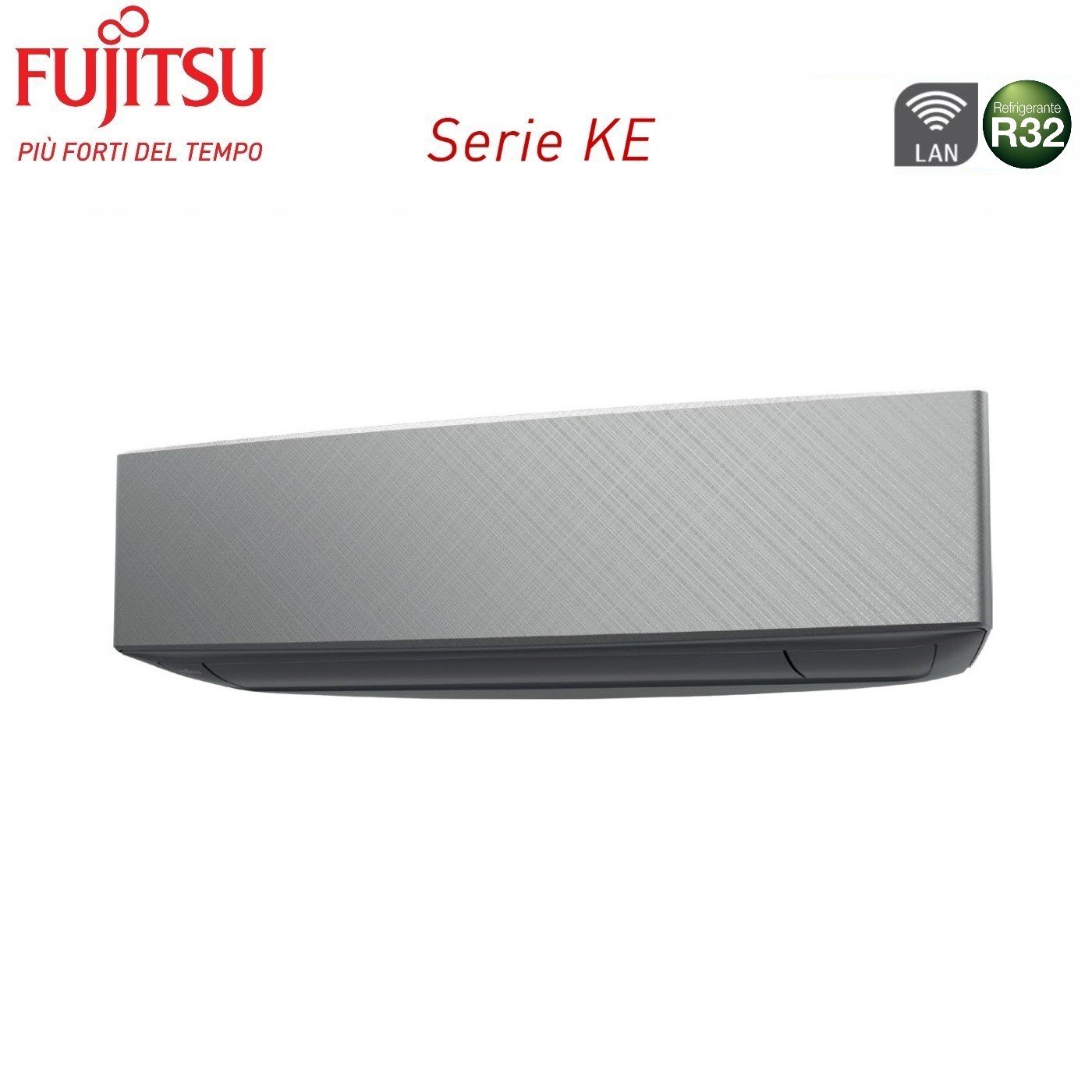 Unità Interna a Parete Fujitsu serie KE SILVER 12000 Btu ASYG12KETF-B R-32 WI-Fi Integrato Colore Argento