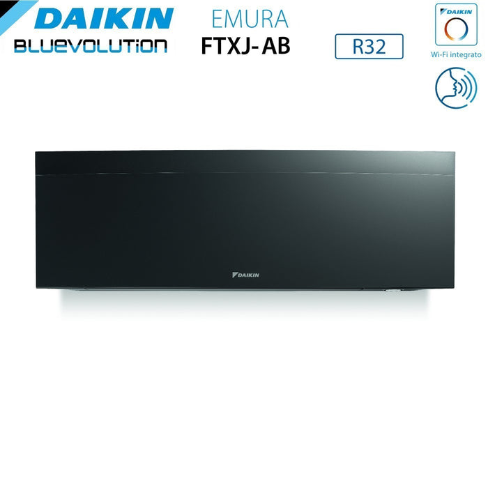 Unità Interna a Parete Daikin Bluevolution serie EMURA BLACK III 12000 Btu FTXJ35AB R-32 Wi-Fi Integrato Colore Nero