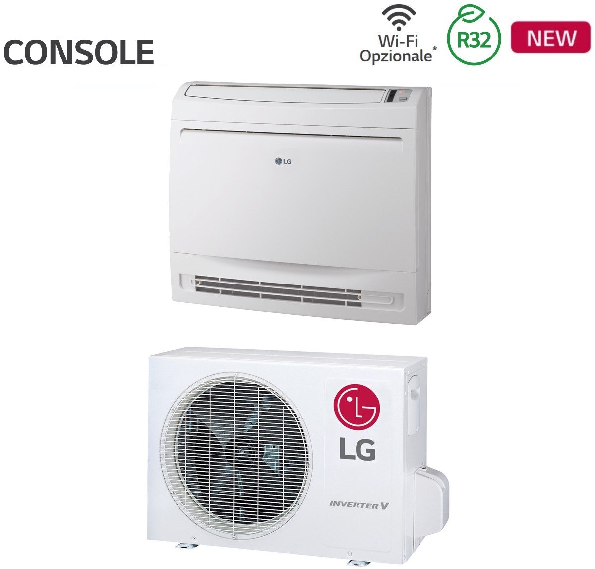 Climatizzatore Condizionatore Console Inverter LG 12000 Btu UQ12F R-32 Wi-Fi Optional - Novità