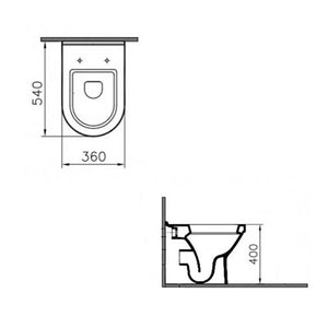 Vaso wc a pavimento bianco vitra s50 *** confezione 1