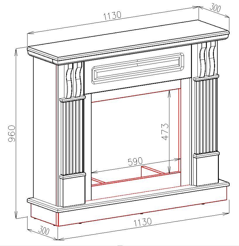 Camino Elettrico da Pavimento 96x113x30 cm Effetto Fiamma 1500W Verona Mini & Lorance