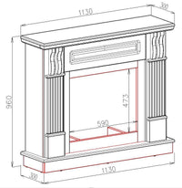 Camino Elettrico da Pavimento 96x113x30 cm Effetto Fiamma 1500W Verona Mini & Mars