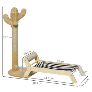 Albero Tiragraffi per Gatti 88,5x31,5x76,5 cm con Amaca