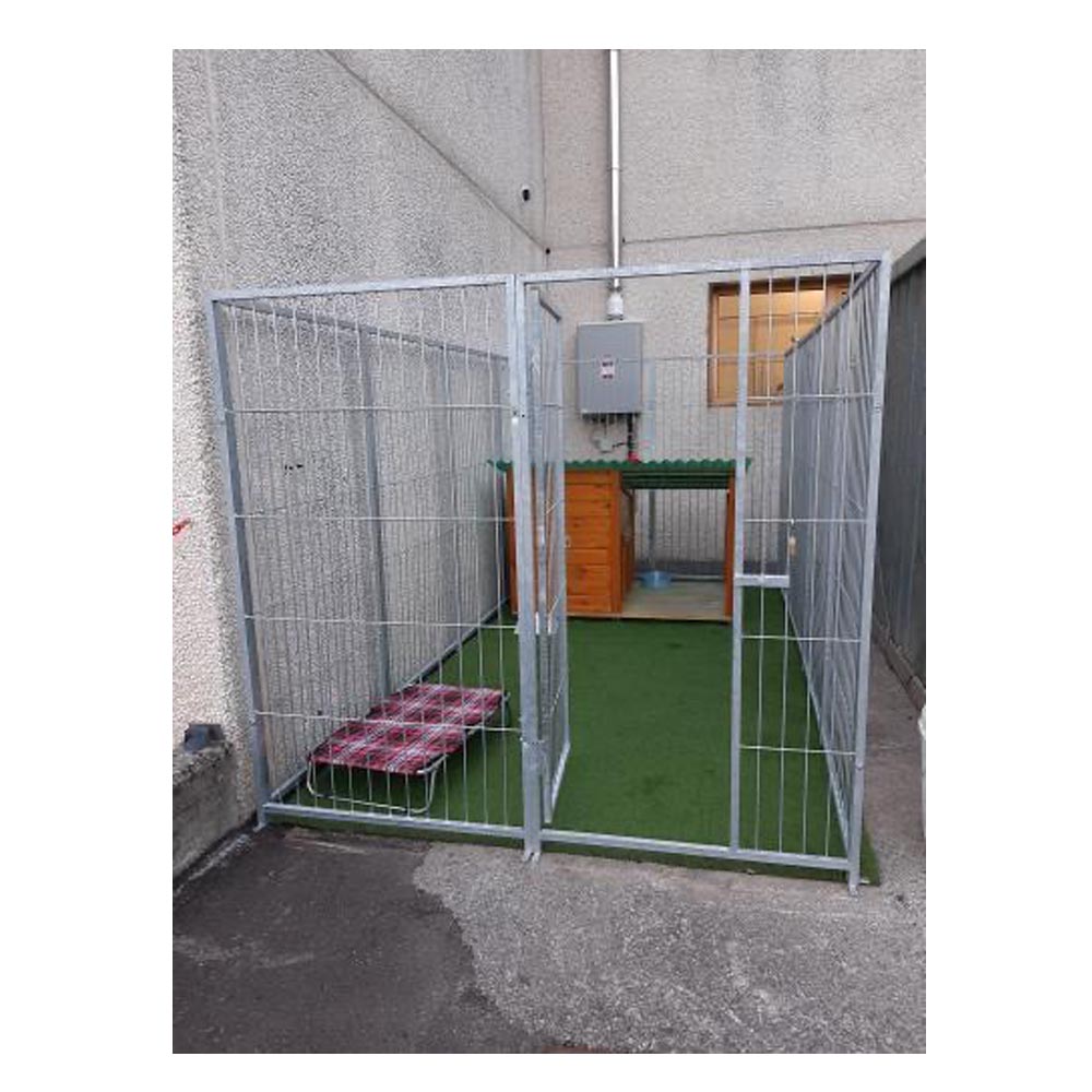 Box per cani in rete da esterno con zincatura elettrolitica da 400x200x altezza 180 cm