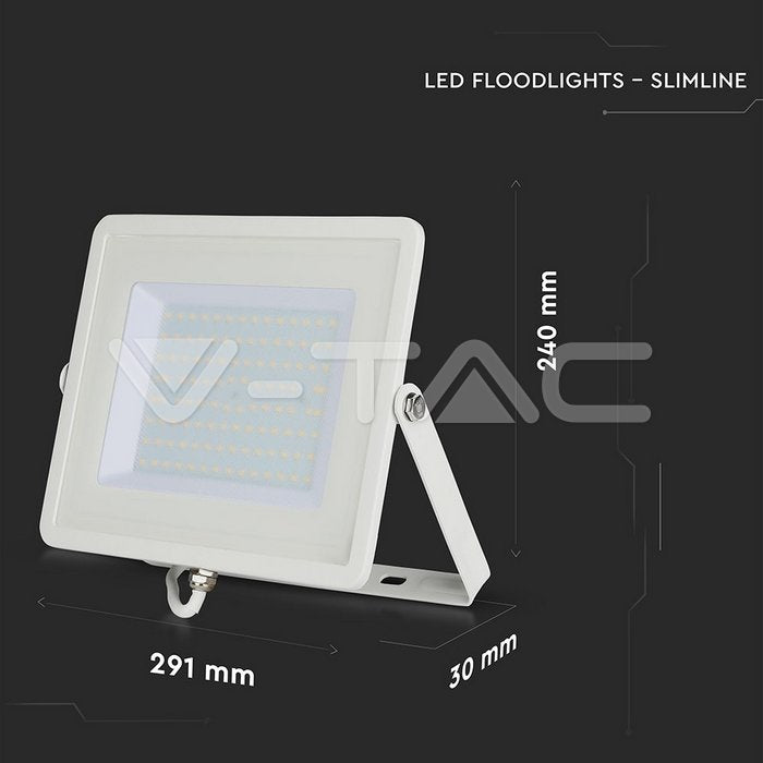 V-TAC PRO VT-100-W Faro LED SMD Chip Samsung 100W Colore Bianco 4000K IP65  SKU 416