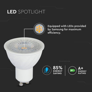 V-TAC PRO VT-247 Lampadina Faretto LED Chip Samsung GU10 6,5W 110° 4000K  SKU 193