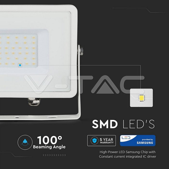 V-TAC PRO VT-30-W Faro LED SMD Chip Samsung 30W Colore Bianco 6400K IP65 - SKU 405