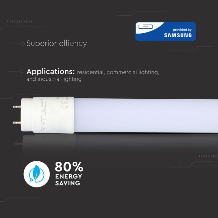 V-TAC VT-151 Neon Tubo LED Chip Samsung T8 22W G13 150cm in Nanoplastica 6400K SKU 658