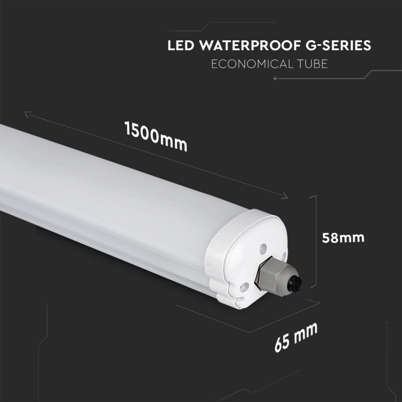 V-TAC VT-1574 Plafoniera LED Impermeabile 48W G-Series 150cm 4000K IP65 SKU 6287