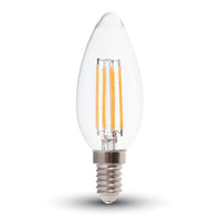 V-TAC VT-1986 Lampadina LED E14 4W Candela Filamento 2700K - SKU 4301