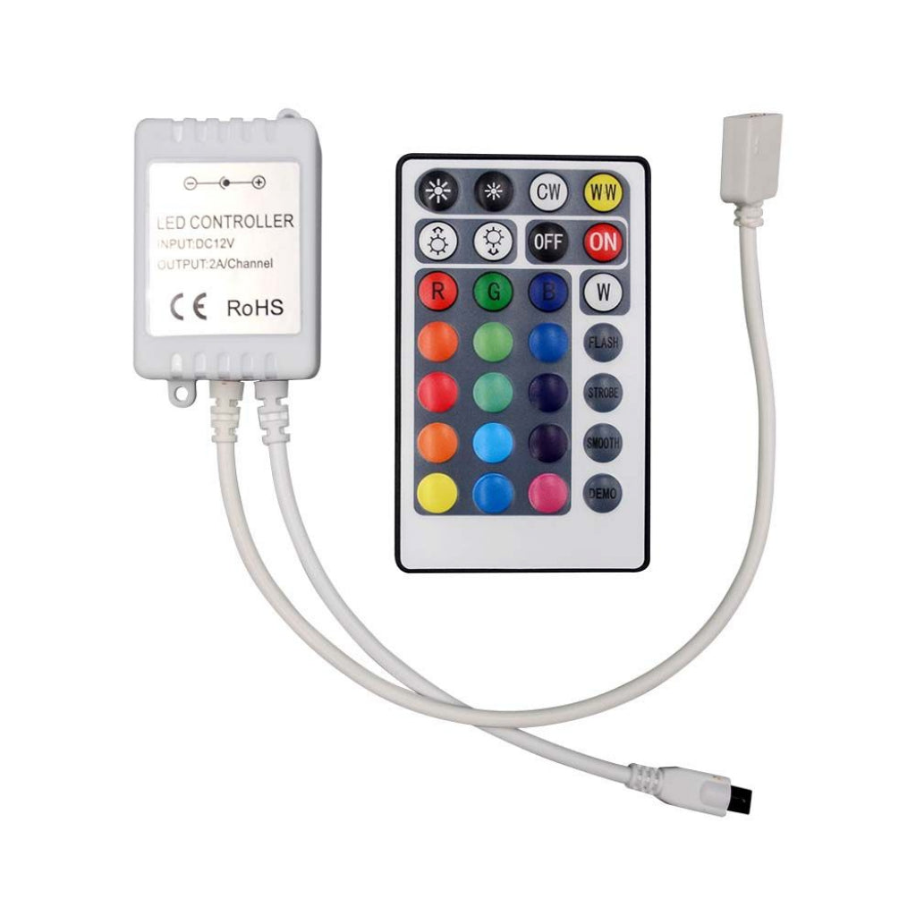 V-TAC VT-2428 Ricevitore Centralina Controller per Strip LED 3in1+RGB con Telecomando 28 Tasti a Infrarossi SKU 2899