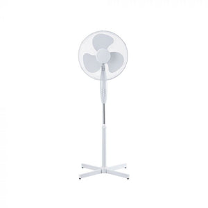 Ventilatore con Base a Croce 40W Altezza Regolabile (Max 120cm) 3 Pale a 3 Velocità Rotante Colore Bianco