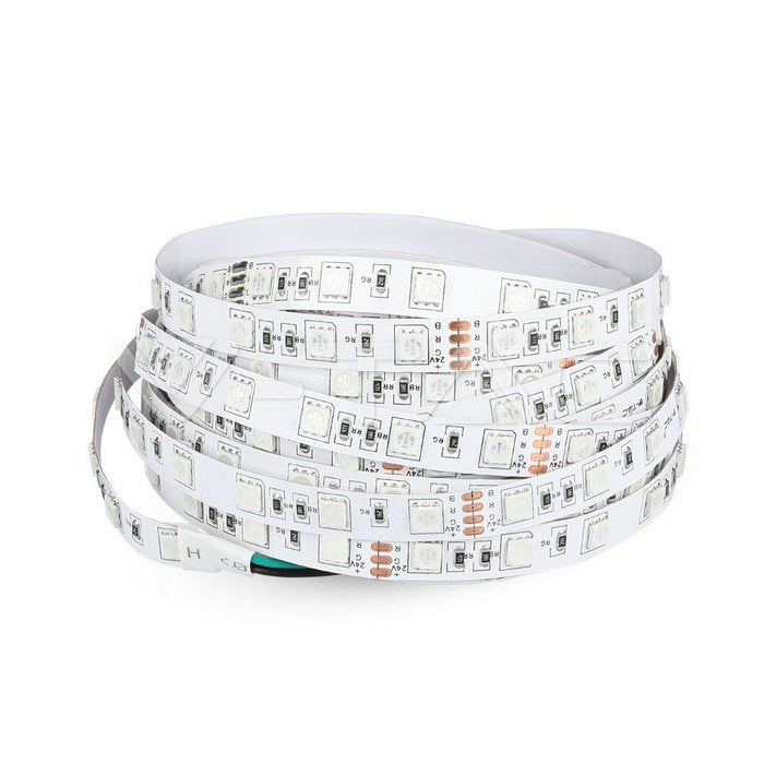 V-TAC VT-5050 60-24V Striscia Strip LED SMD5050 9W/m Bobina 10m 60 LED/m 24V RGB IP20 - SKU 2592