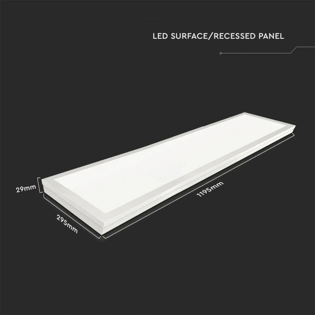 V-TAC VT-6147 Plafoniera Pannello LED 40W 100LM/W 1200*300mm Colore Bianco 4000K  SKU 6625