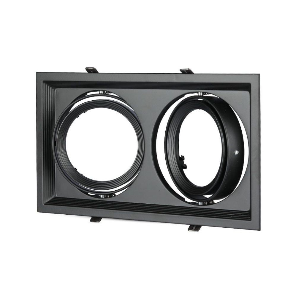 V-TAC VT-7222 Portafaretto Porta AR111 Doppio Colore Nero - SKU 3582