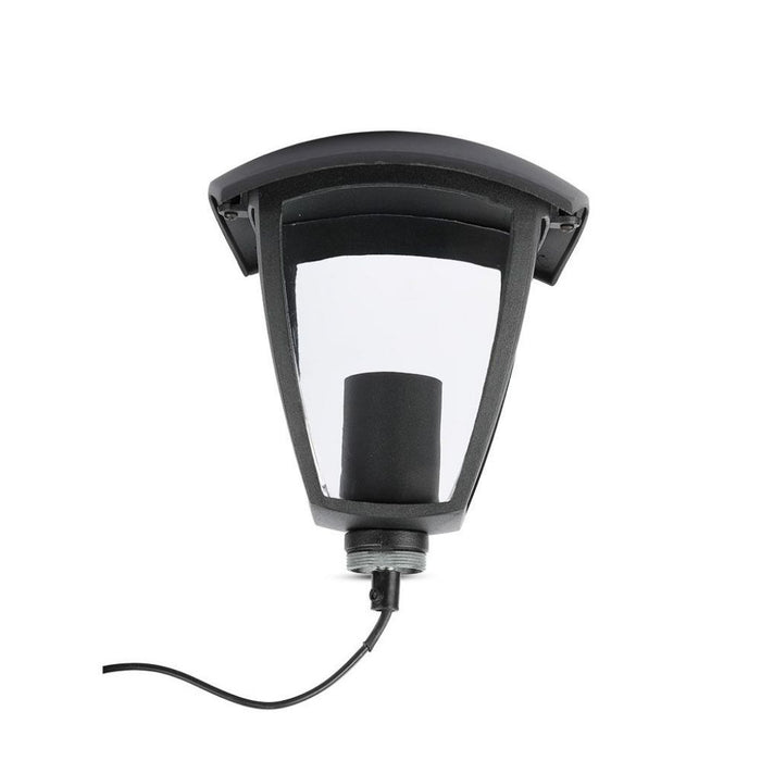 V-TAC VT-736 Lampione Lampada LED da Terra a Lanterna con Portalampada E27 (Max 60W) Colore Nero h:60cm IP44 SKU 7059