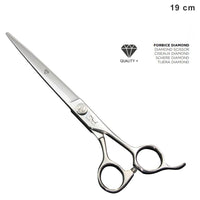 Forbice professionale diamond quality + toelettatura 19 cm denti di squalo