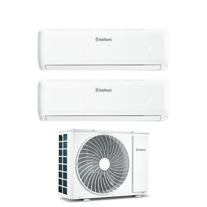 Climatizzatore Condizionatore Vaillant Dual Split Inverter serie CLIMAVAIR PRO 12+12 con VAM1-050A2NO R-32 Wi-Fi Integrato 12000+12000