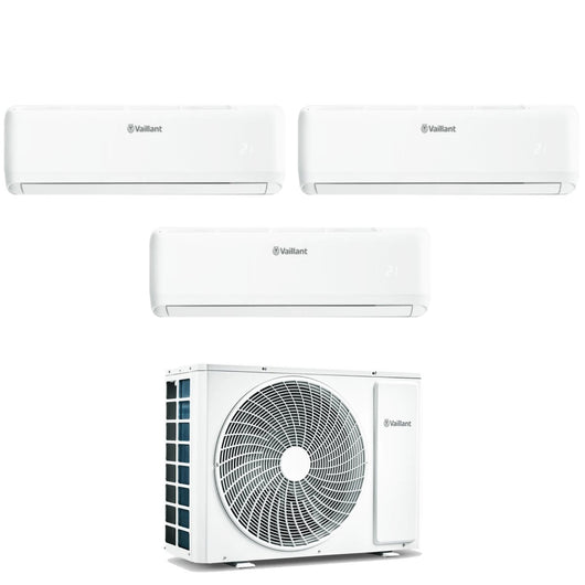 Climatizzatore Condizionatore Vaillant Trial Split Inverter serie CLIMAVAIR PRO 7+7+7 con VAM1-070A3NO R-32 Wi-Fi Integrato 7000+7000+7000