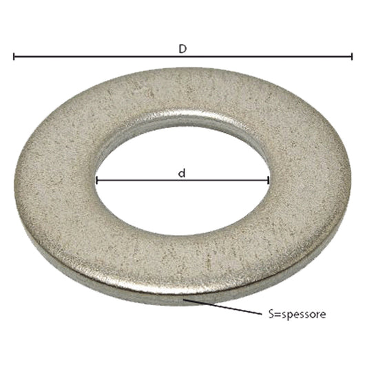 RONDELLA PIANA COMUNE M 14 - 2,7 x 28 x  15 mm - 5 C%