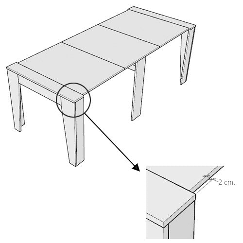 Consolle Allungabile 90x25/211 cm Pannelli in Nobilitato Anea Antracite