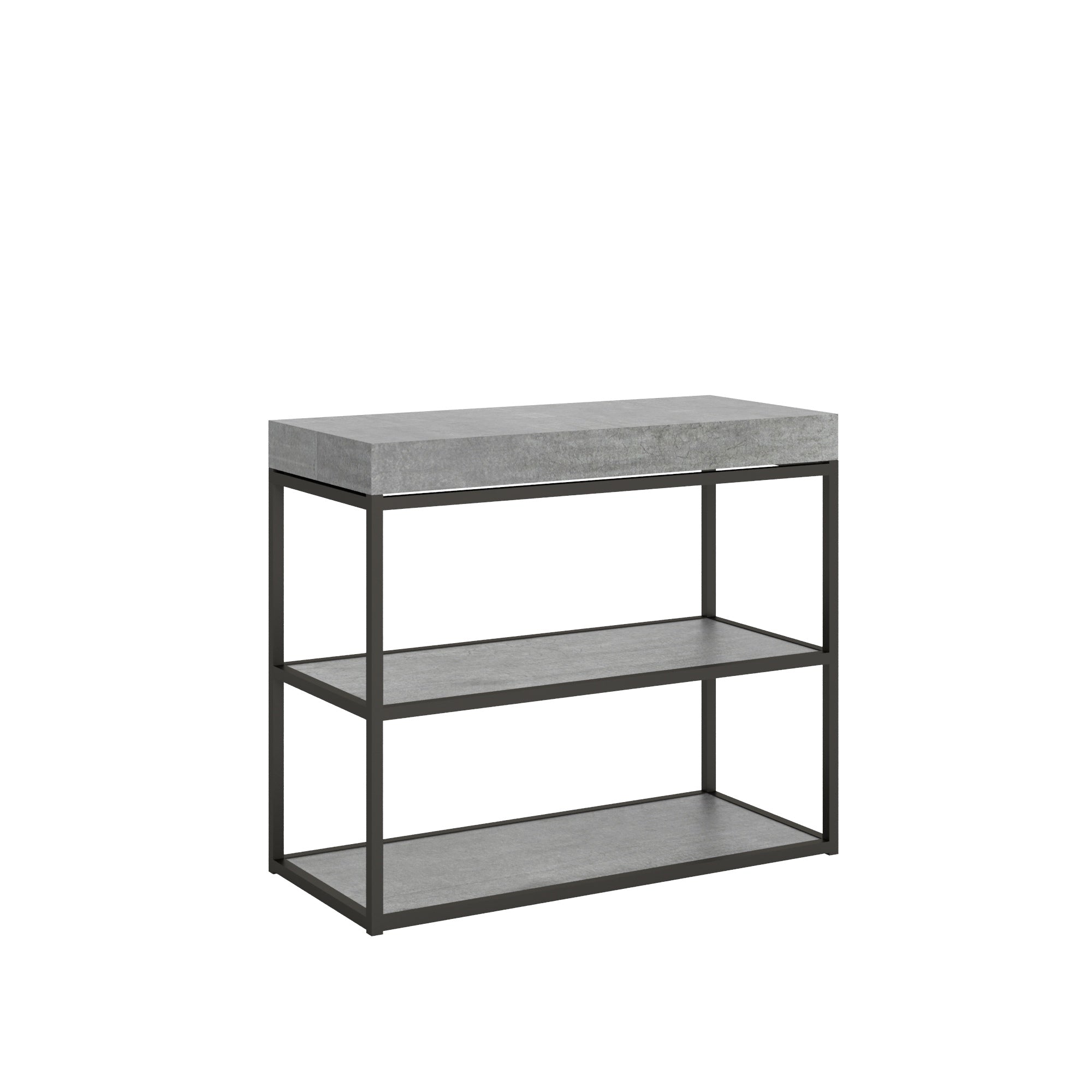 Consolle Allungabile 90-196x40x77 cm in Nobilitato Grigio