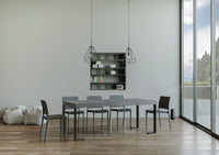 Consolle Allungabile 90-196x40x77 cm in Nobilitato Grigio