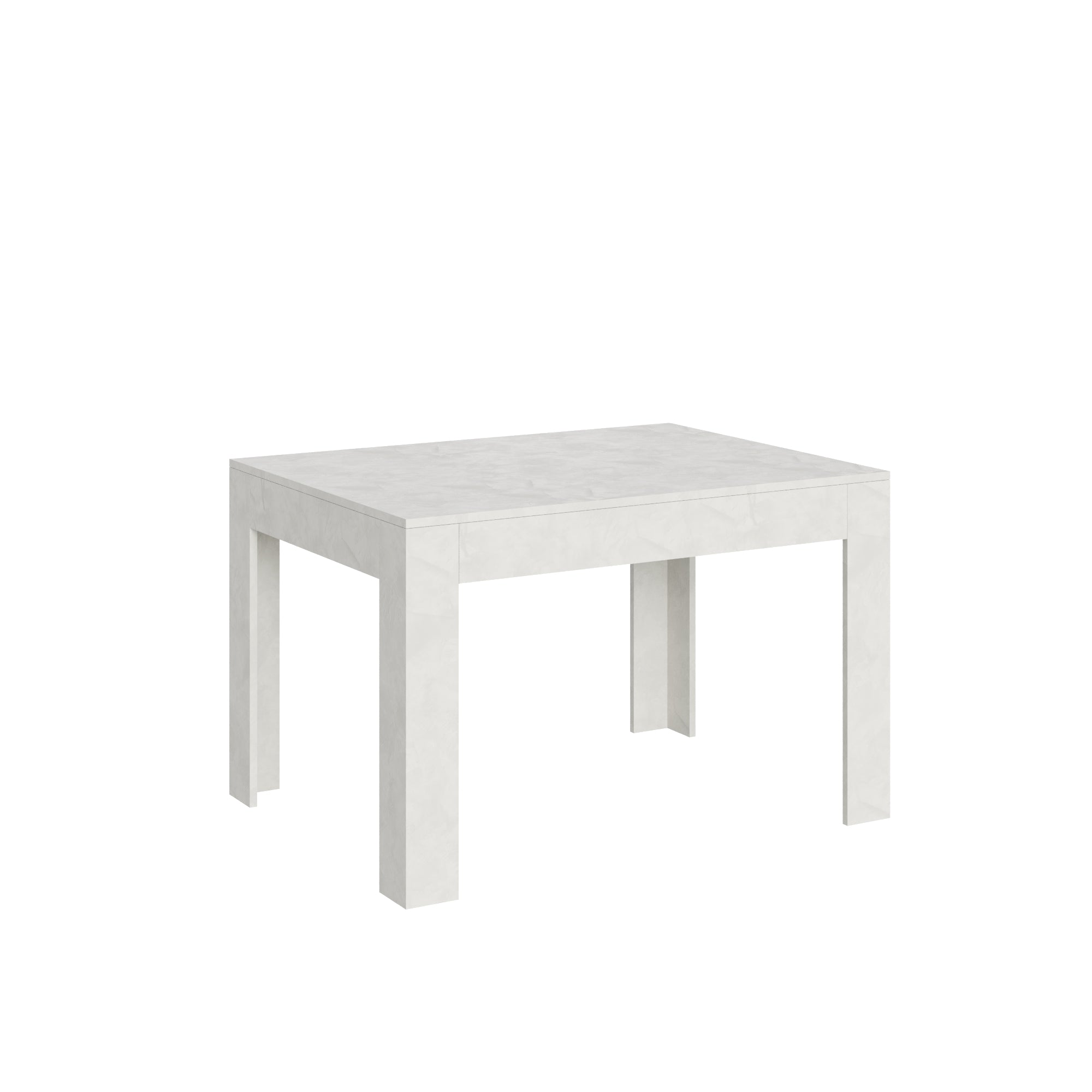 Tavolo Allungabile 120-180x90x77 cm Bibi Bianco Spatolato