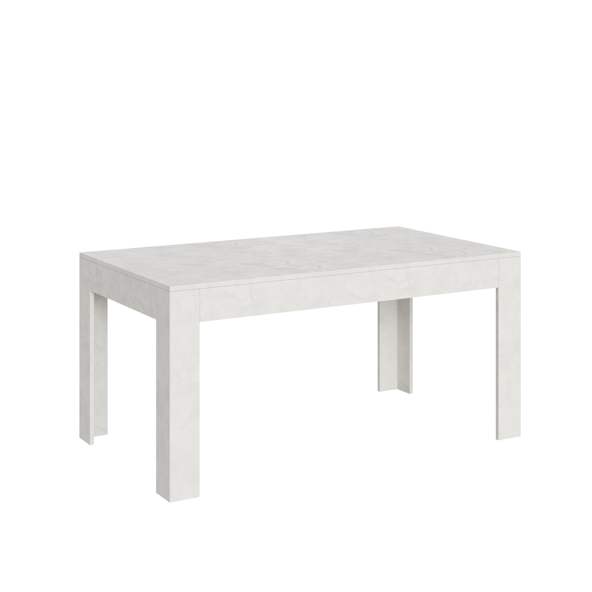 Tavolo Allungabile 160-220x90x77 cm Bibi Bianco Spatolato