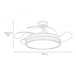 VENTILATORE CON LAMPADA LED CALIMA 3