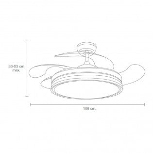 VENTILATORE CON LAMPADA LED CALIMA 3