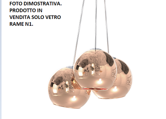 VETRO-R Bolla in vetro diametro 14cm rame