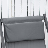 Set 2 Sedie Sdraio 96,5x58x91,5 cm in Alluminio Grigio