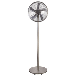 Ventilatore a Piantana 5 Pale Ø40 cm H167 cm 3 Velocità in Metallo Spazzolato e Nichelato Bimar VPM411