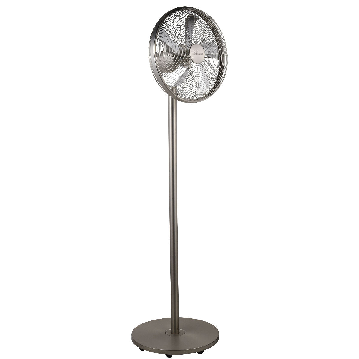 Ventilatore a Piantana 5 Pale Ø40 cm H167 cm 3 Velocità in Metallo Spazzolato e Nichelato Bimar VPM411