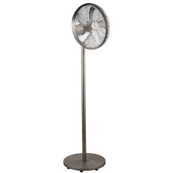 Ventilatore a Piantana 5 Pale Ø40 cm H167 cm 3 Velocità in Metallo Spazzolato e Nichelato Bimar VPM411