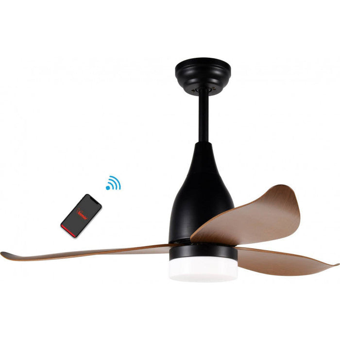 Ventilatore da Soffitto 3 Pale Wi-Fi 117x51x117 cm con Luce LED e Telecomando Bimar VSPL1120