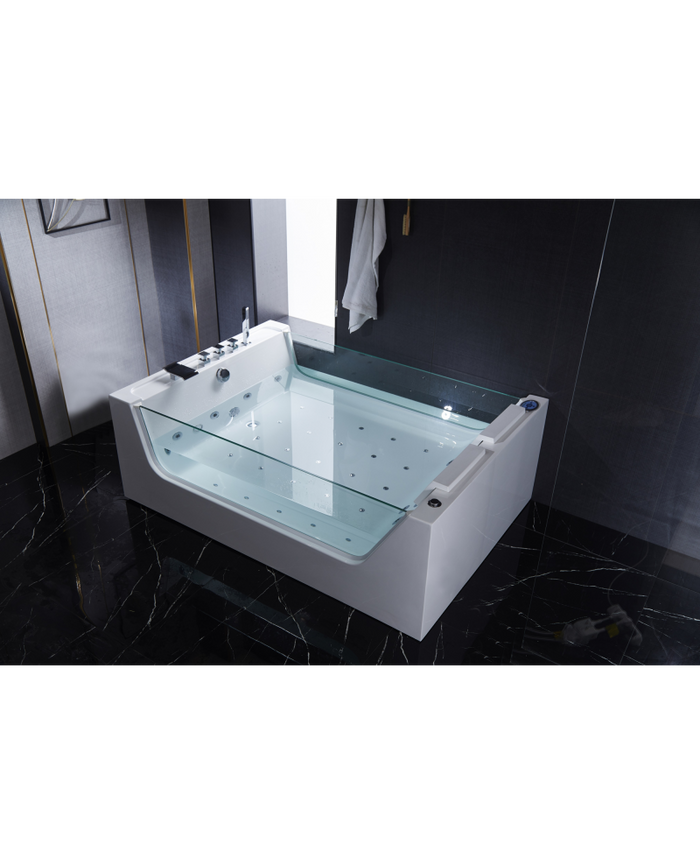 Vasca idromassaggio biposto spa , con vetro, riscaldatore, centro stanza 170x120cm Sicorage Cogla