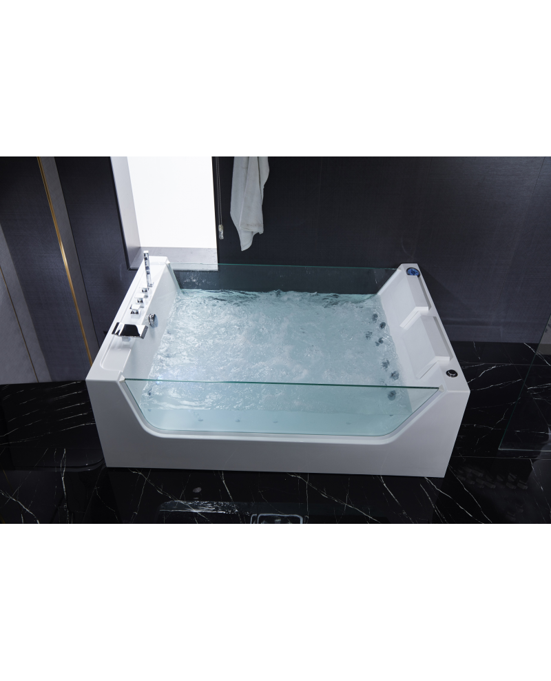 Vasca idromassaggio biposto spa , con vetro, riscaldatore, centro stanza 170x120cm Sicorage Cogla