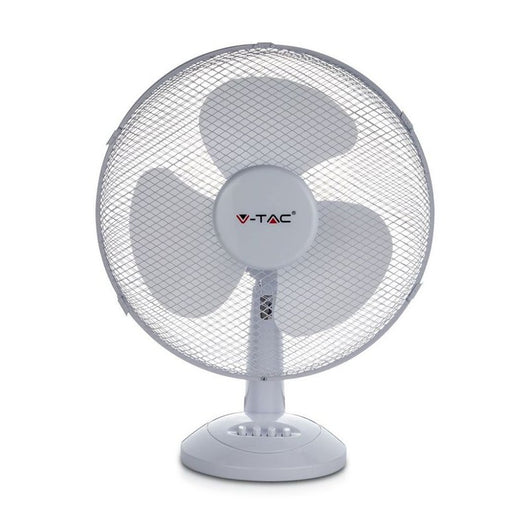 Ventilatore da Scrivania 40W 3 Pale a 3 Velocità Rotante Colore Bianco SKU-7924