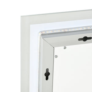 Specchio da Bagno 70x50 cm con Cornice a LED Argento