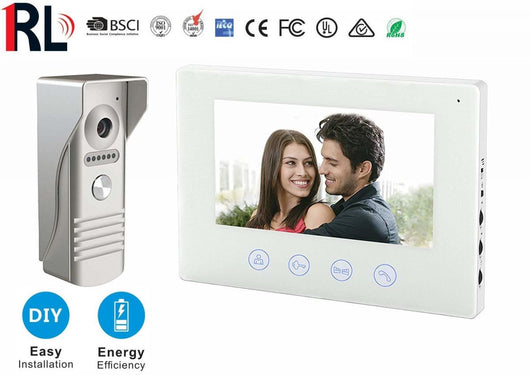 Videocitofono Smart Monitor 7'' Wireless Villa Monofamiliare 4 Fili APP VDP