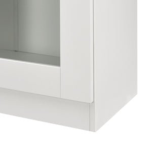 Mobile Vetrinetta Sorà¸ Libreria a 2 Ante 115 x 80 x 31 cm Bianco [en.casa]