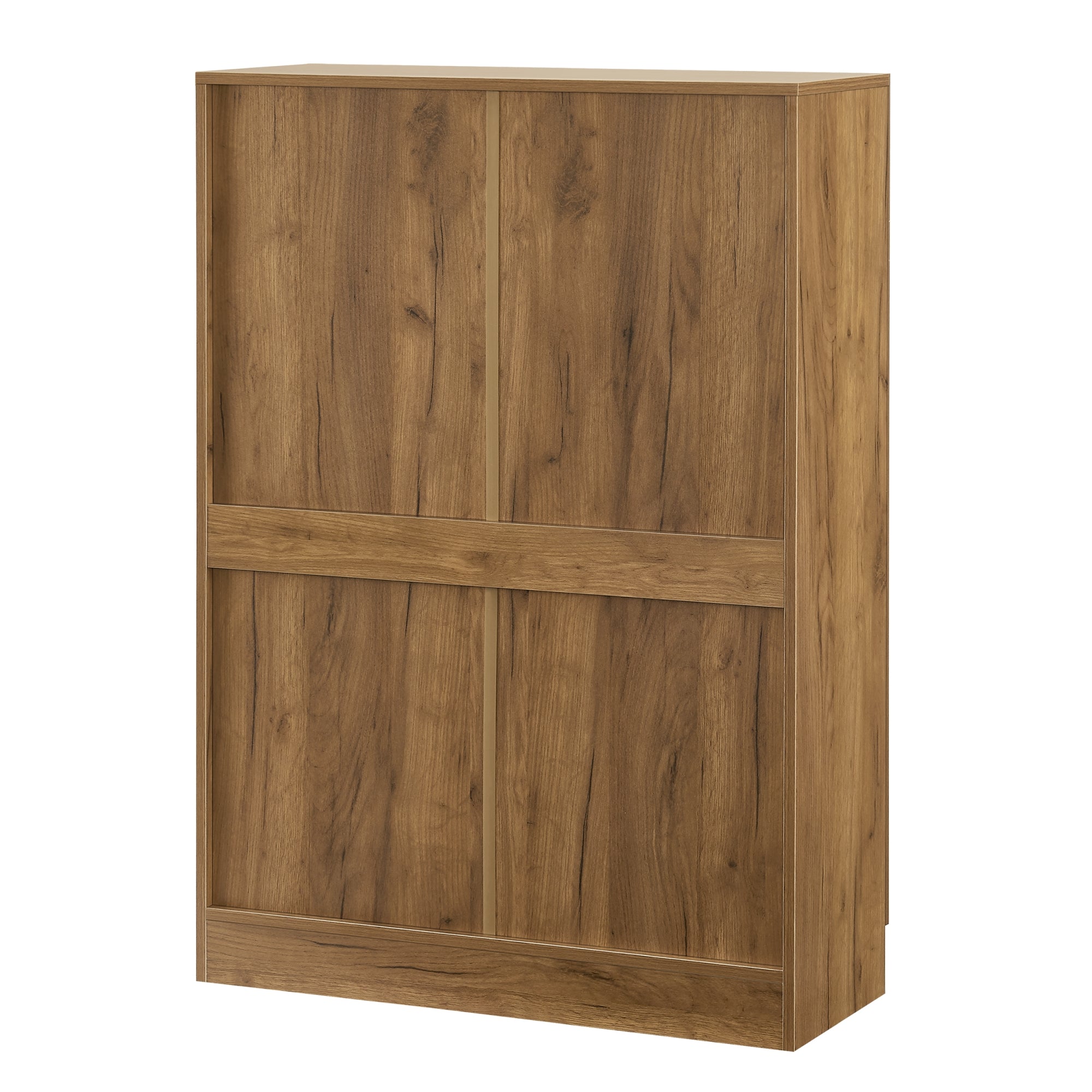 Mobile Vetrinetta Sorà¸ Libreria a 2 Ante 115 x 80 x 31 cm Effetto Rovere [en.casa]